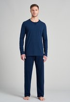 Schiesser Natural Dye Mannen Pyjamaset - Nachtblauw - Maat XL