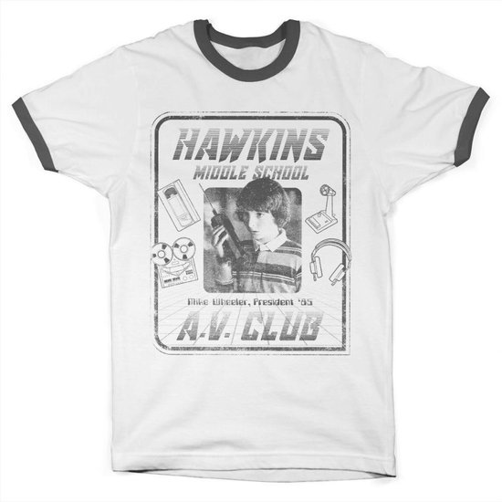T-shirt Stranger Things Hawkins Heroes 1987 - Coton Léger - Coupe Classique - License Officielle
