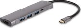 Adaptateur Hub USB-C 5 en 1 | Adaptateur Multi- Porto pour MacBook / HP / Dell / Asus | Avec HDMI 4K / USB-C PD / USB-A 3.0