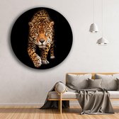 KEK Original - Dieren Luipaard - wanddecoratie - 80 cm diameter - muurdecoratie - Dibond 3mm -  schilderij - muurcirkel