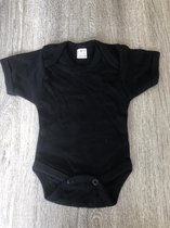 WDLS-Baby Romper- Zwart- Korte mouw- maat 74-80