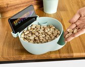Snackschaal - Kom met afvalbakje en smartphone houder- Lazy snack bowl