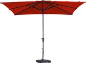 MaximaVida parasol vierkant steenrood 280 x 280 cm exclusief voet