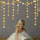 Christmas / Kerst - Glimmend Goud / Glitter - Rond - Guirlande - Vlaggenlijn - Slinger - Vlag | Huwelijk - Geboorte - Feest - Verjaardag - Jubileum - Bruiloft - Babyshower - Event - Wedding - Birthday party - Veranda - Decoratie | Slaapkamer meisje