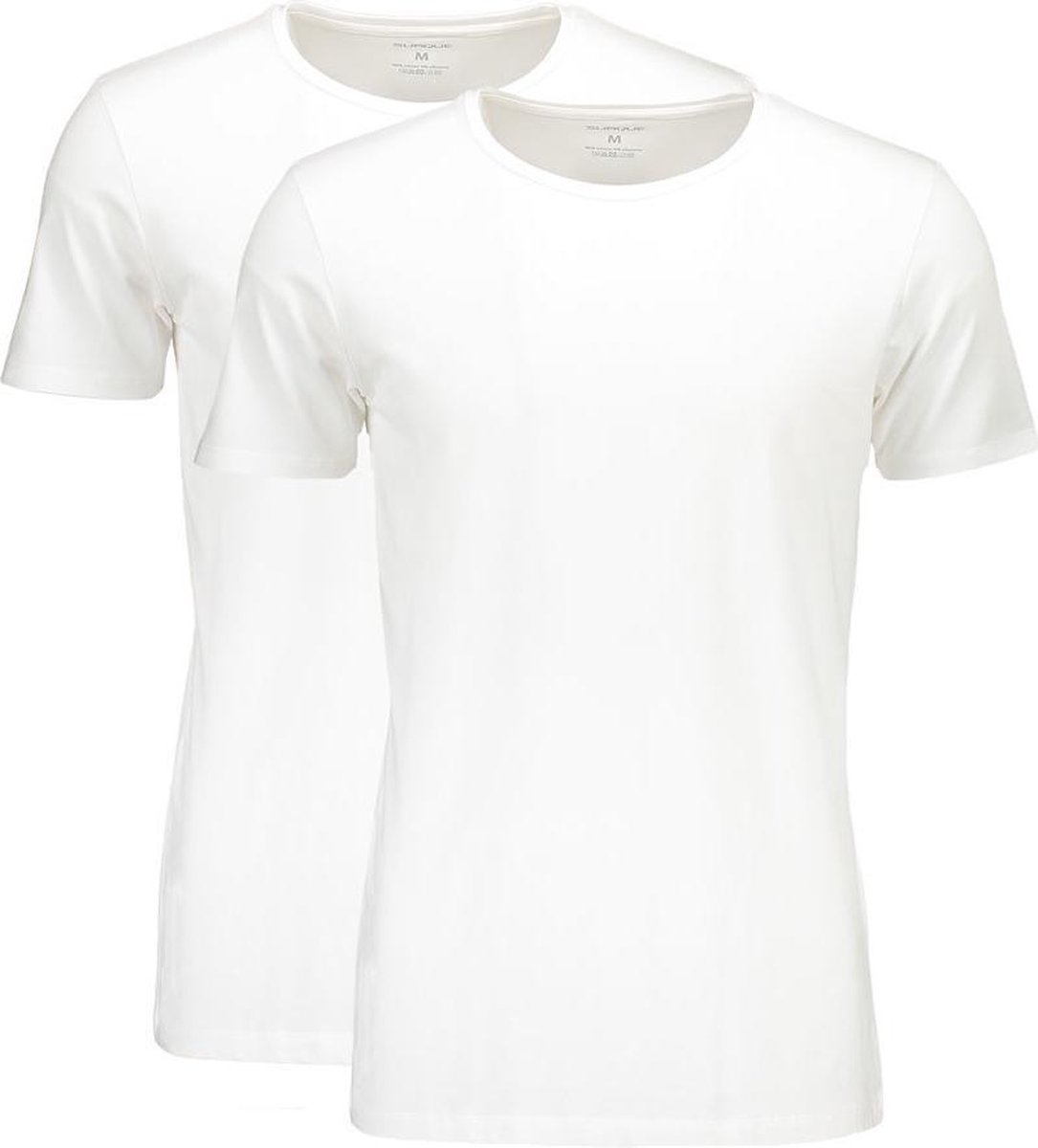 Suaque Long T-Shirt Round Neck 2Pack Wit Maat M