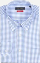 Steppin' Out Spring 2021  Regular Fit Button Down Shirt Mannen - Regular Fit - Katoen - Blauw (42)