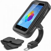 Universele smartphone/GPS houder - waterbestendig touch screen - makkelijk te bevestigen - voor brommer/moto/scootmobiel - 6.5 inch scherm
