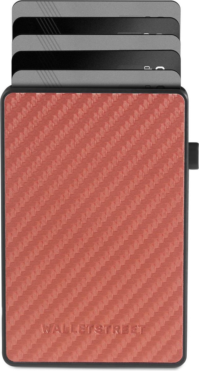 Walletstreet Pasjeshouder carbon 8 pasjes Portemonnee, creditcardhouder Met RFID Technologie- brons
