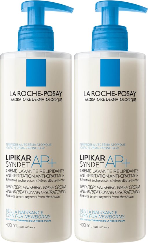 La Roche-Posay Lipikar Syndet AP+ Douchegel - 2x400ml - (zeer)droge huid |  bol.com
