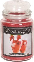 Woodbridge Strawberry Prosecco 565g Large Candle met 2 lonten