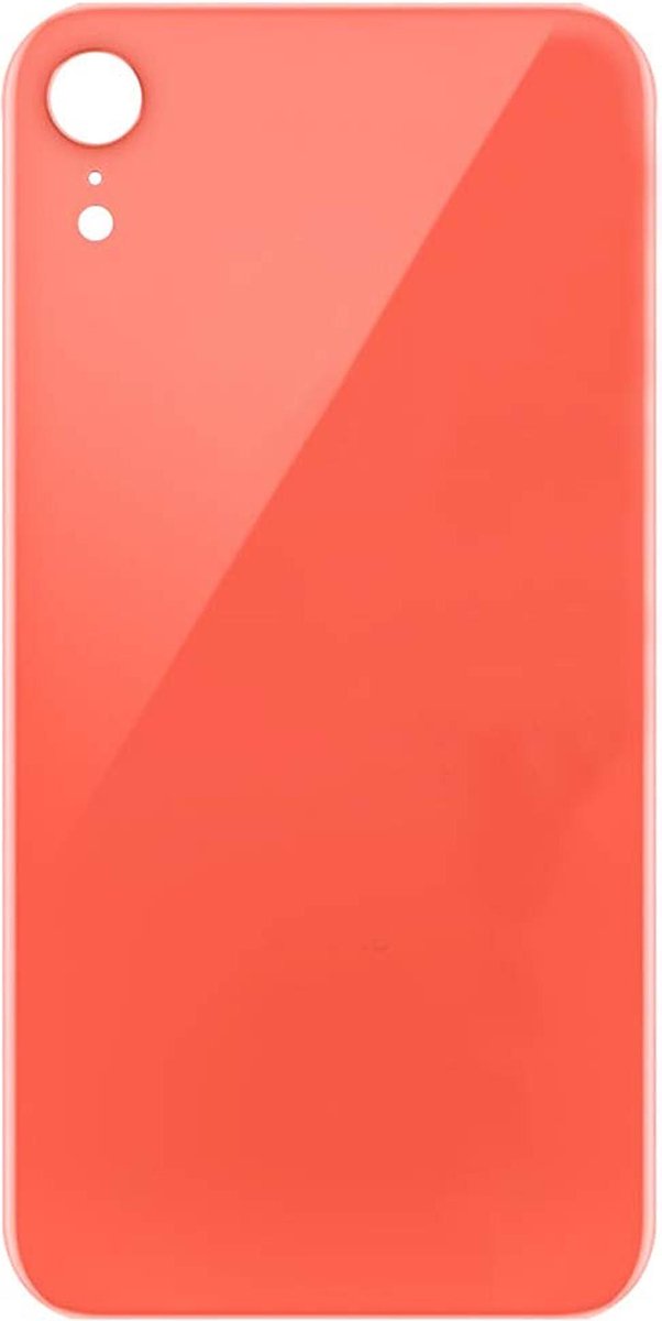 iPhone XR - Achterkant glas / Back cover glas / Behuizing glas - Big Hole - Oranje