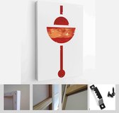 A trendy set of Abstract Orange and Red Hand Painted Illustrations for Wall Decoration, Social Media Banner, Brochure Cover Design Background - Modern Art Canvas - Vertical - 19113