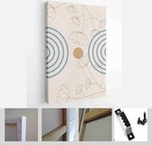 Mid Century Modern Design. A trendy set of Abstract Hand Painted Illustrations for Wall Decoration, Social Media Banner, Brochure Cover Design - Modern Art Canvas - Vertical - 1952