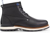 Travelin' Mosvoll Herenschoenen - Halfhoge leren veterboots - Sneakers - Zwart leer - Maat 41