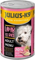 Julius-K9 - Hondenvoer - Blikvoer - Natvoer - Adult - Lamb & rice - 8 x 1240g