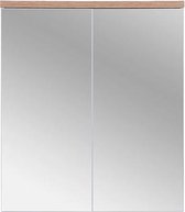 Spiegelkast Badkamer 69,5x60 cm Wit Eiken – Bloom – Luxe Badkamer Spiegel Kast – Badkamerkast met Spiegel - Perfecthomeshop