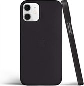 ShieldCase Extreem dun geschikt voor Apple iPhone 12 Mini hoesje - 5.4 inch - zwart + glazen Screen Protector