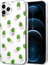 ShieldCase Cute Cactus geschikt voor Apple iPhone 12 Pro Max hoesje  + glazen Screen Protector