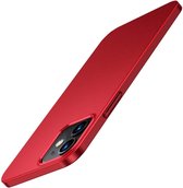 ShieldCase Ultra thin case geschikt voor Apple iPhone 12 Mini - 5.4 inch - dun telefoonhoesje - optimale bescherming - backcover - rood + glazen Screen Protector