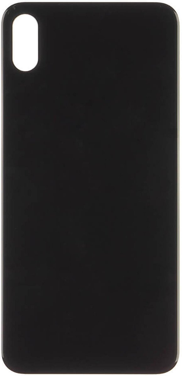 iPhone X - Achterkant glas / Back cover glas / Behuizing glas - Big Hole - Zwart