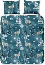 Warme Flanel Lits-jumeaux Dekbedovertrek Snow Wolves | 240x200/220 | Hoogwaardig En Zacht | Ideaal Tegen De Kou