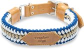 Paracord hondenhalsband – Hondenhalsband – Tropical Dogs halsband – Deep Blue Ocean – Maat L