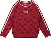 Vinrose jongens sweater jungle pattern rood maat 146/152