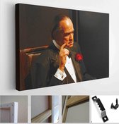 Waxwork of Marlon Brando as Godfather Don Vito Corleone,Madame Tussauds Hollywood.an enemy, says, “It’s not personal, it’s just business.” - Modern Art Canvas - Horizontal - 786563389 - 115*75 Horizontal