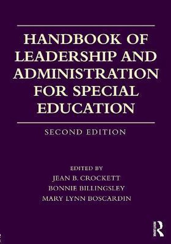 Handbook of Leadership and Administration for Special Educat ... - cover