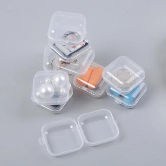 ESYFOR Opbergdoosjes Klein Set 30 Stuks 5,5x5,5x2cm - Transparante Kralenboxen Met Deksel