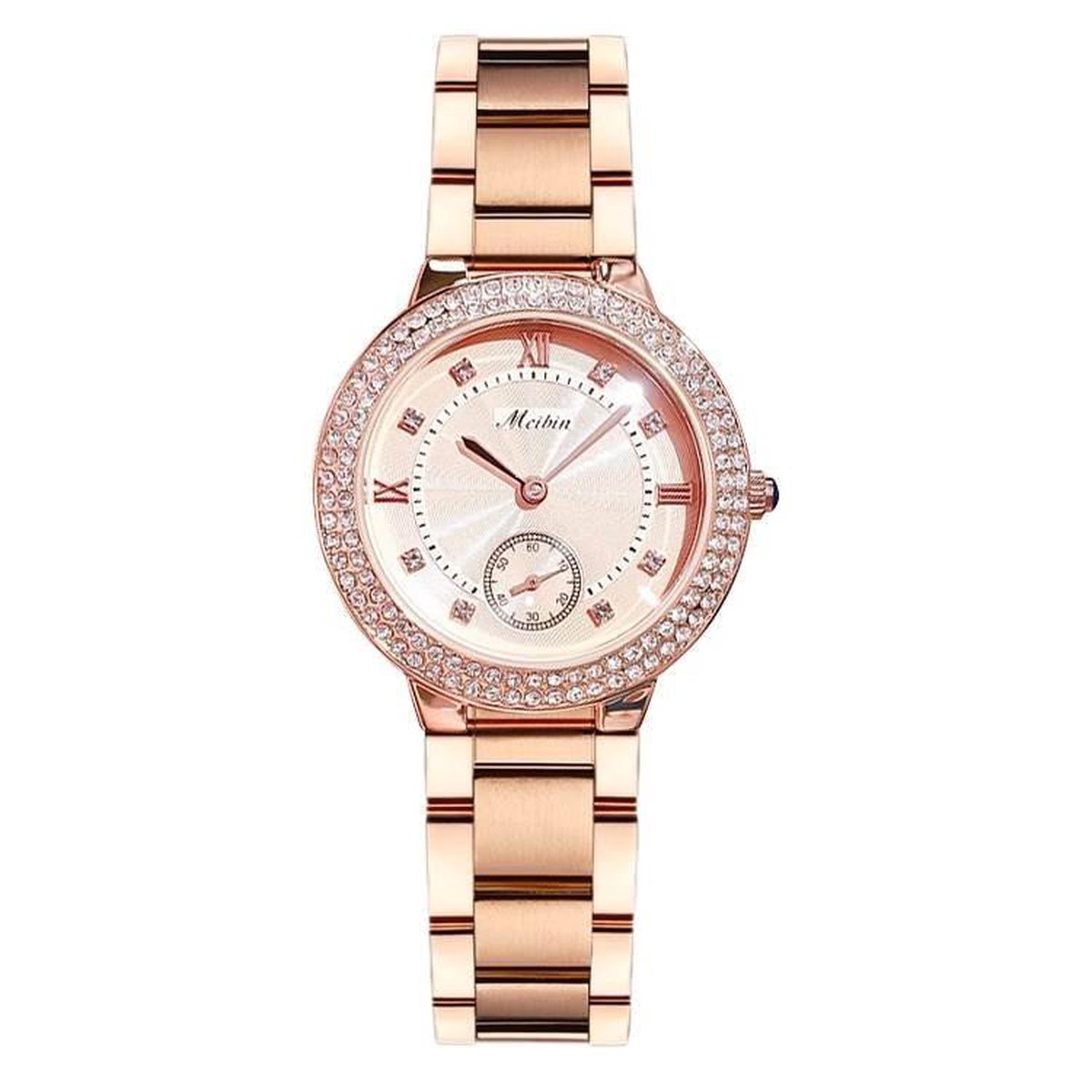 Longbo - Meibin - Dames Horloge - Rosé/Rosé - 32mm (Productvideo)