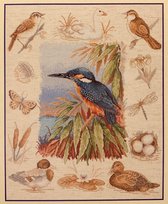 borduurpakket APC902 collage, flora&fauna met ijsvogel (collectors item!)