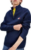 Tommy Hilfiger Badge Half Zip Sweater  Trui - Mannen - navy
