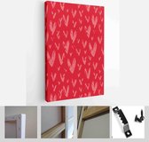 Valentines day romantic background with heart vector graphic and greeting card set with lettering love messages - Modern Art Canvas - Vertical - 1866695344 - 40-30 Vertical