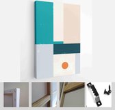 Set of Abstract Geometric Wall Art. Mid Century Illustration in Minimal Style for Wall Decoration Background - Modern Art Canvas - Vertical - 1875457921 - 115*75 Vertical