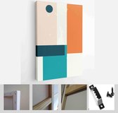 Set of Abstract Geometric Wall Art. Mid Century Illustration in Minimal Style for Wall Decoration Background - Modern Art Canvas - Vertical - 1875457921 - 50*40 Vertical