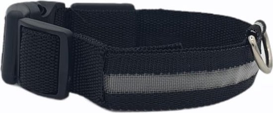 Collier LED Taille S 34 - 41 cm Collier de Chien Rechargeable USB Riem Puppy - Zwart Résistant à l'Eau Chien Chien Chat Chaton Cat - Dutchwide®