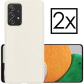 Samsung Galaxy A52s Hoesje 5G Back Cover Siliconen Case Hoes - Wit - 2x