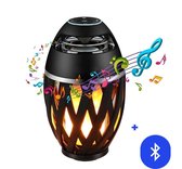 Speaker Bluetooth - Bluetooth Speakers met LED Vlam Tafellamp - Portable Speaker voor buiten en binnen - Waterproof
