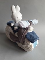 Kraamcadeau Jongen | Luiertaart Jongen | Luiertaart Blauw  | Motor | Nijntje