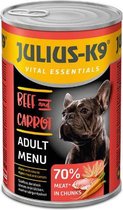 Julius-K9 - Hondenvoer - Blikvoer - Natvoer - Adult - Beef & Carrot - 8 x 1240g