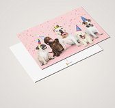 Cadeautip! Luxe ansichtkaarten set Puppy's 10x15 cm | 24 stuks | Wenskaarten Puppy's
