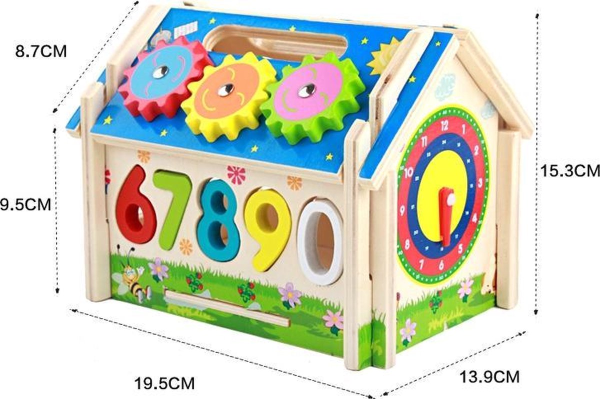 Maison d'activités ZaCia - Jouets Éducatif - Blocs de bois - Jeu de marteau  - Cube