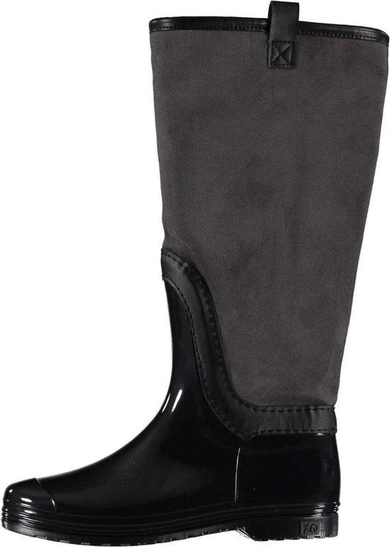 Xq Footwear Bottes de pluie pour femmes Hautes Femme Caoutchouc/Suède Zwart Taille 37