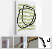 Set of three creative minimalist hand painted illustration for wall decoration, postcard or brochure design - Modern Art Canvas - Vertical - 1727603779 - 115*75 Vertical