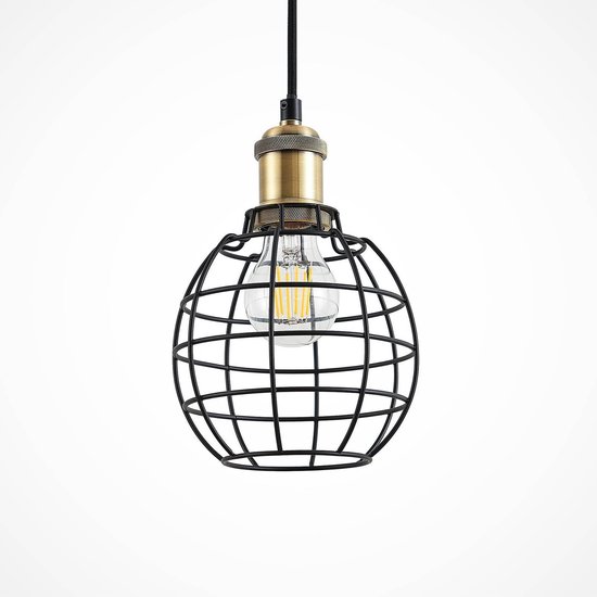 Lindby - hanglamp - 5 lichts - ijzer - E27 - zwart