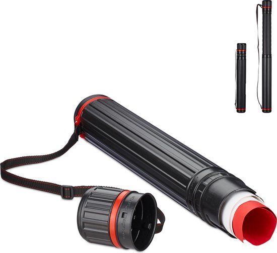 Poster Tube, Poster Documents Opbergbuis met riem, Telescopische tekenbuis Lengte: 49,3 tot 100 cm