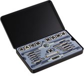 set de tarauds relaxdays - set de filetage M3 - M12 - set de tarauds - set de taraudage - fer à tarauder - argent