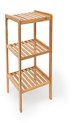 Badkamerrek van bamboe met 3 planken - HxBxD: ca. 79 x 33 x 33 cm - Voor keuken of badkamer, stijlvol natuurlijk