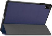 Tablet hoes geschikt voor Huawei MatePad 11 Inch (2021) - Tri-Fold Book Case - Donker Blauw